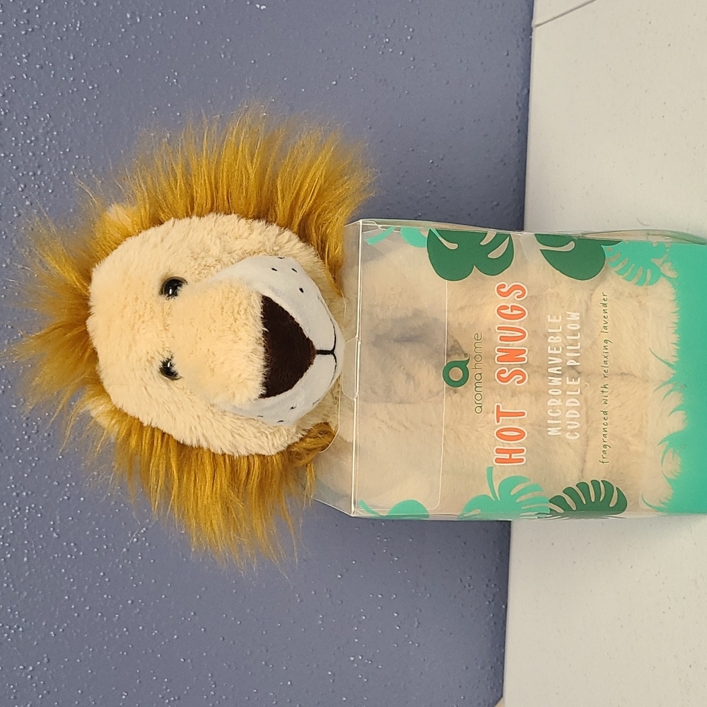 Aroma Home "Lion" Stuffed Animal Microwaveable/Washable Cuddle Aroma Pillow NWT